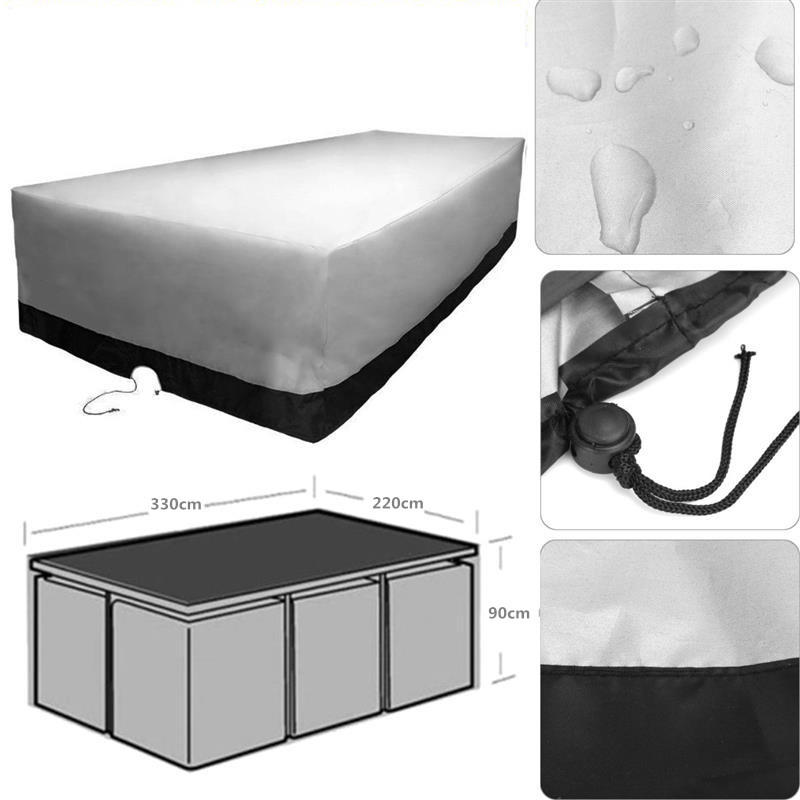 IPRee® 330x220x90cm Waterproof 600D Oxford 8 Seater Furniture Cover Dust Rain UV Protection 