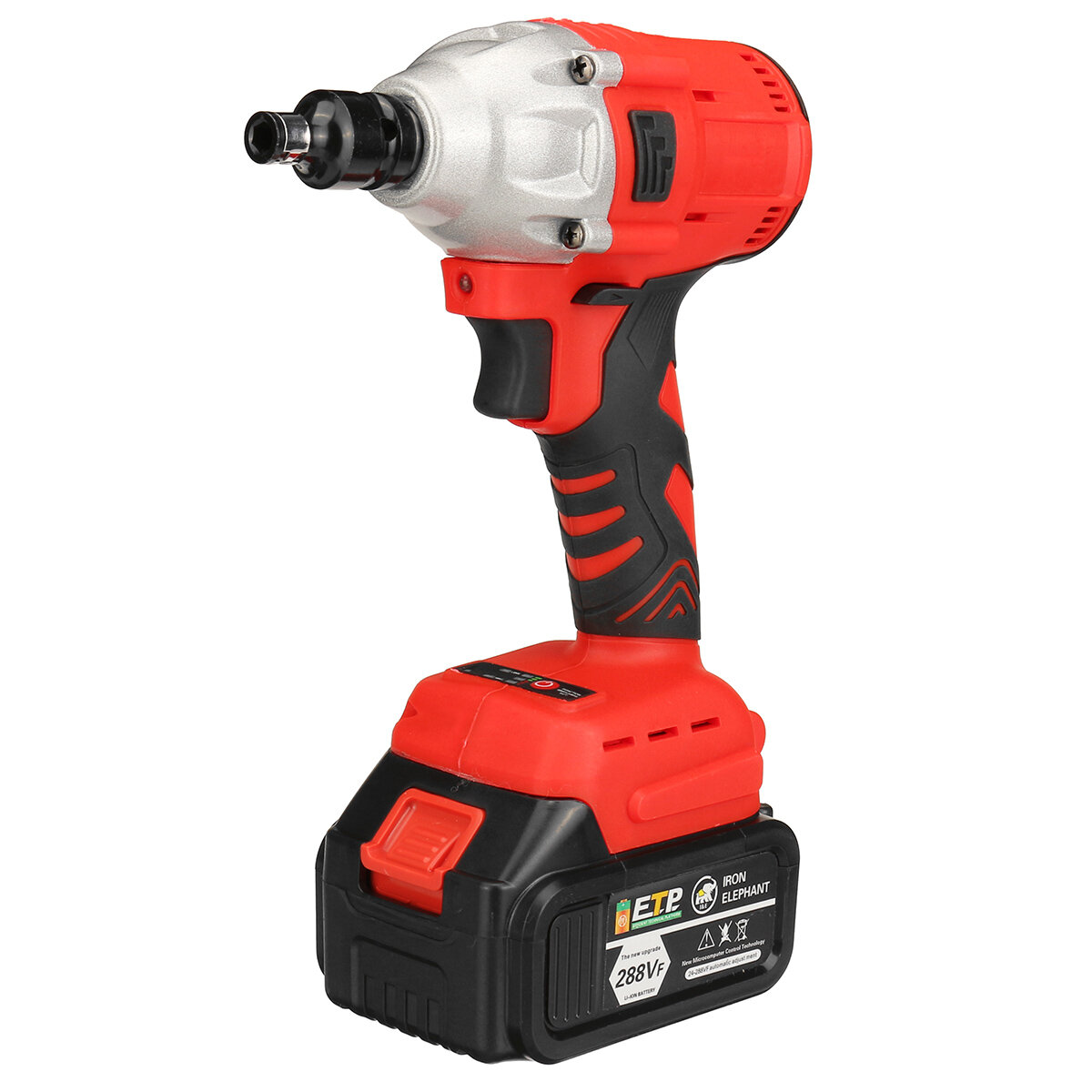 440N.m 2 IN 1 Cordless Brushless Electric Impact Wrench Driver Socket Screwdriver W/ None/1/2 Batter