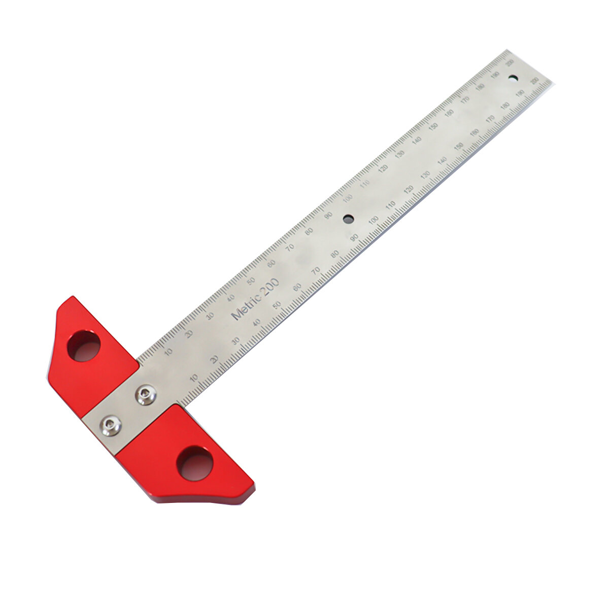 

8 Inch/200mm T Square Marking Measuring Ruler Imperial Metric Scale Woodworking Scribing Ruler Gauging Tool