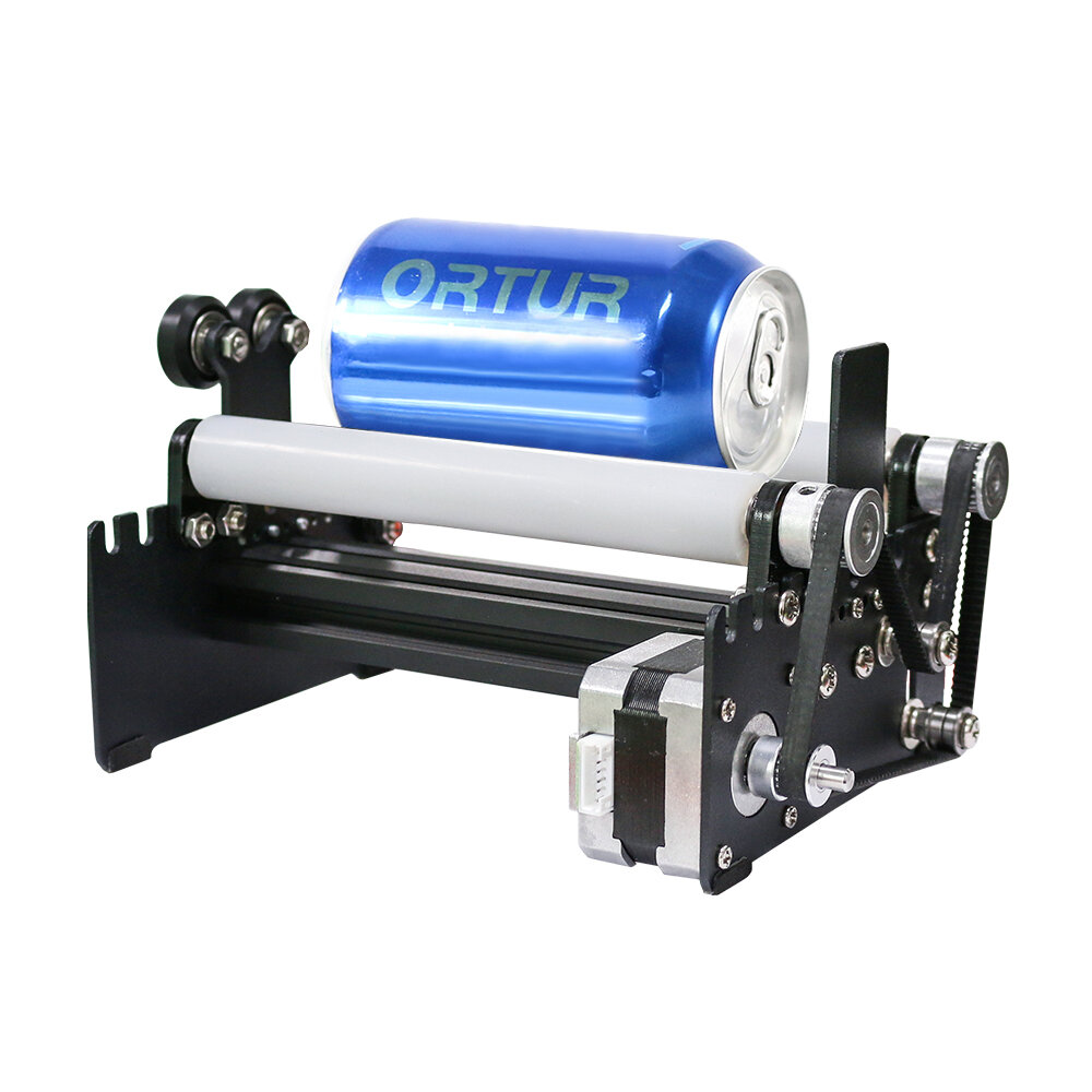 ORTUR YRR2.0-Aufero Laser Rotary Roller Z Axis Roller for Cylinder Engraving Cans Cups Bottles 360? 