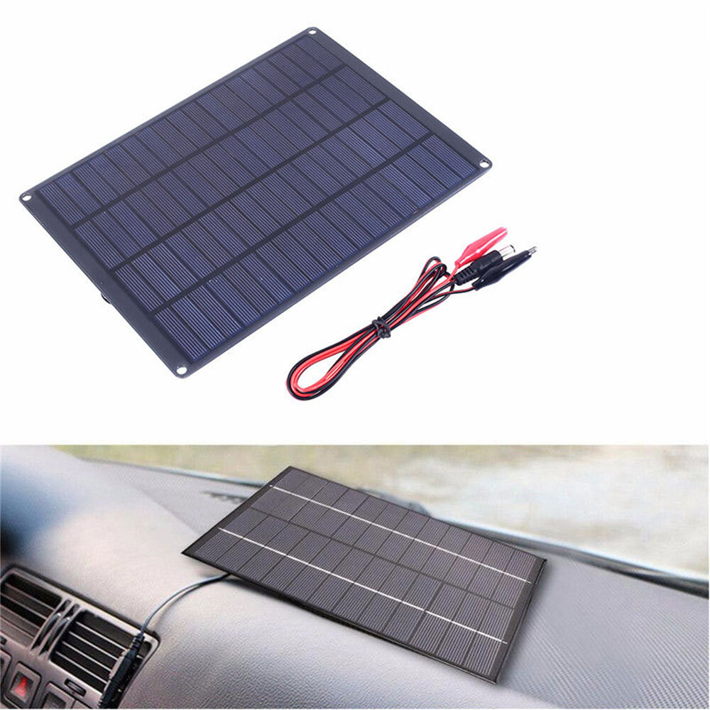

18V 10W Monocrystalline Solar Panel Charger High Efficiency Perfect for Outdoor Camping and Hiking Car Emergency Power