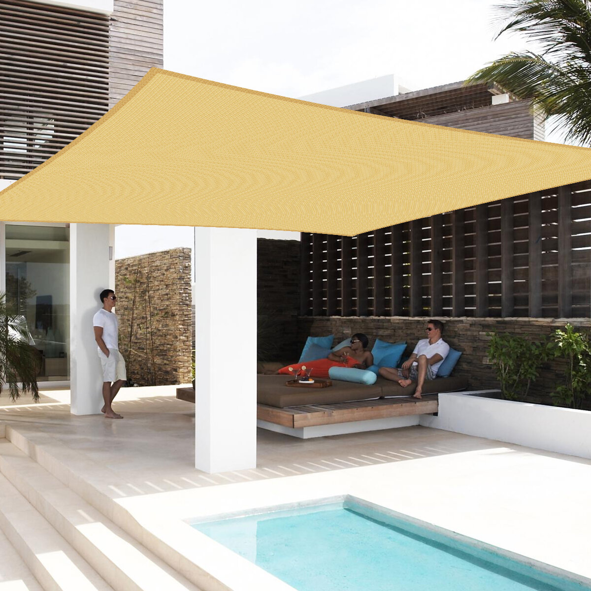 Tenda a vela 95% UV Copertura superiore del blocco per tende da giardino per esterni patio esterno