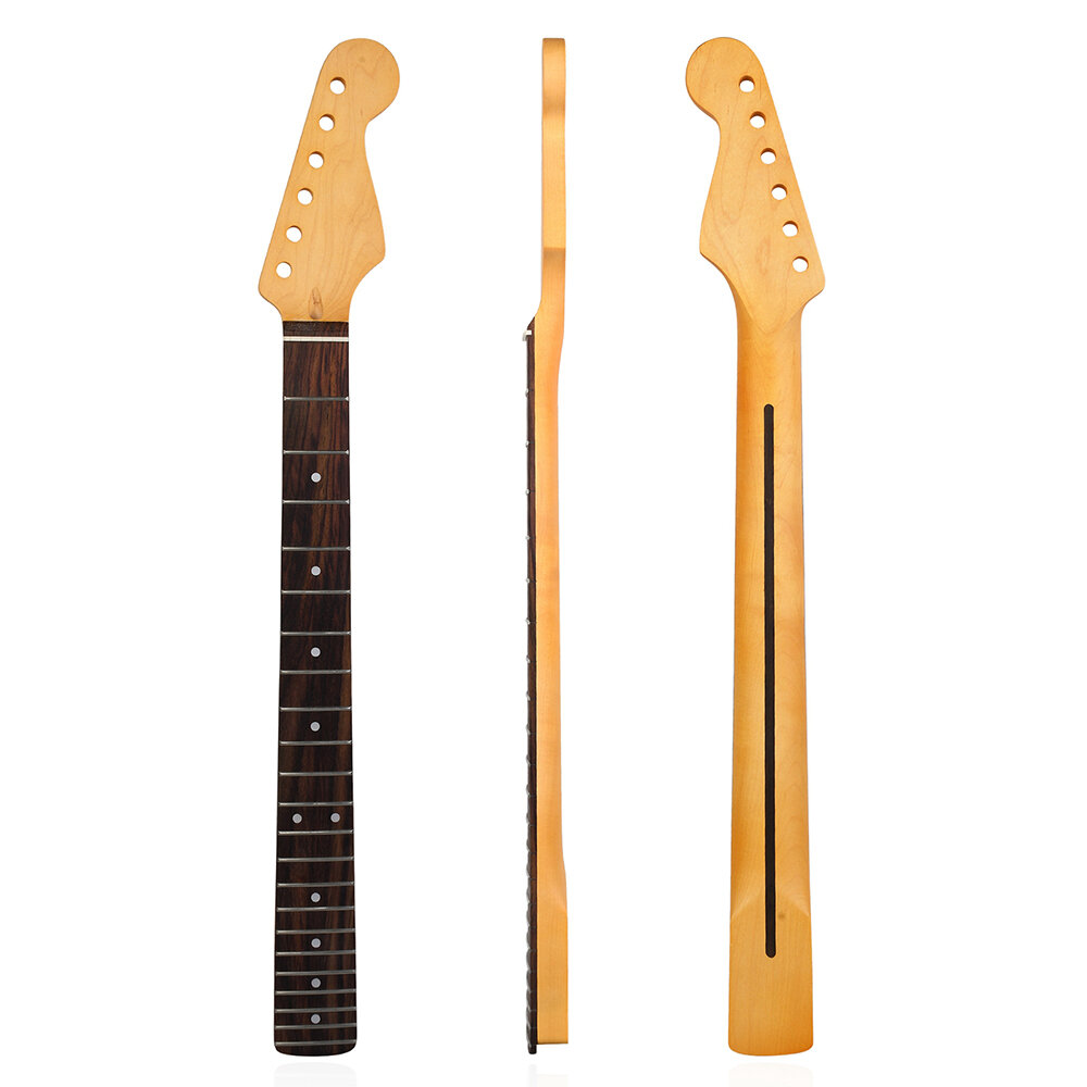 

Matte Yellow Electric Guitar Neck 22 Frets Fingerboard Maple Neck Replacement for ST Strat Guitar Parts Accessories