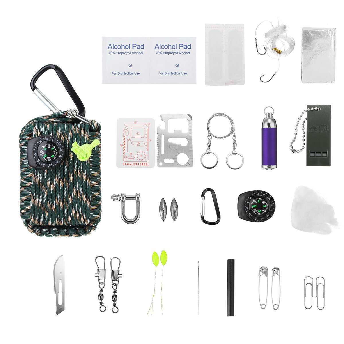 29 In 1 Emergency Survival Kit Eerste hulp EDC Tools Camping Reddinggereedschap Gereedschapset