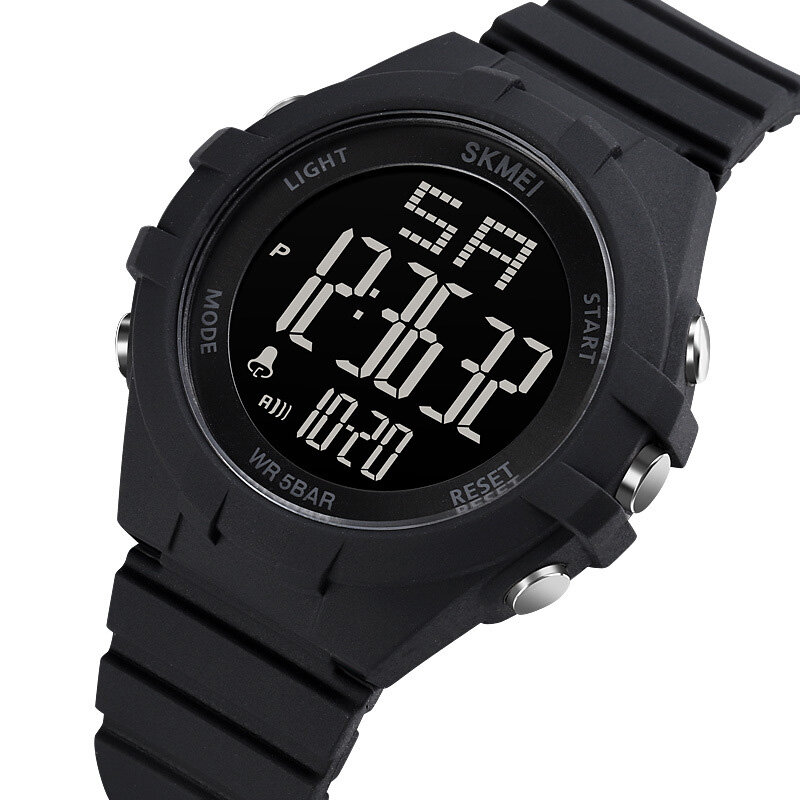 

SKMEI 1715 Sports Casual 12/24 Hours Mode Luminous Display Stopwatch Clock Alarm 5ATM Waterproof Men Digital Watch