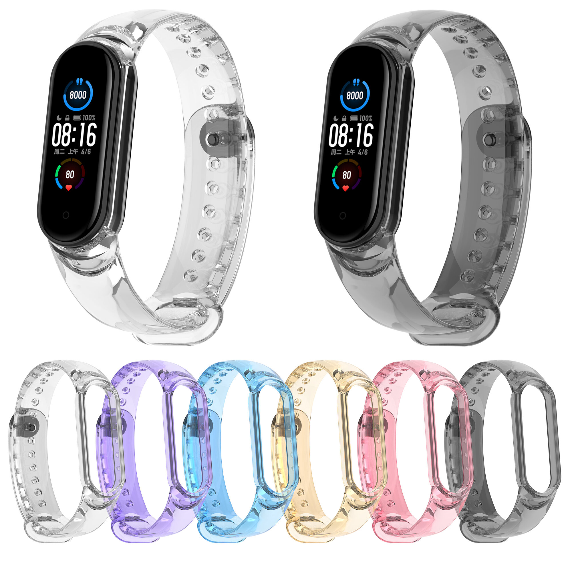 Bakeey Lichte verkleuring Verstelbare lengte siliconen horlogeband vervanging voor Xiaomi Watch 6 / 