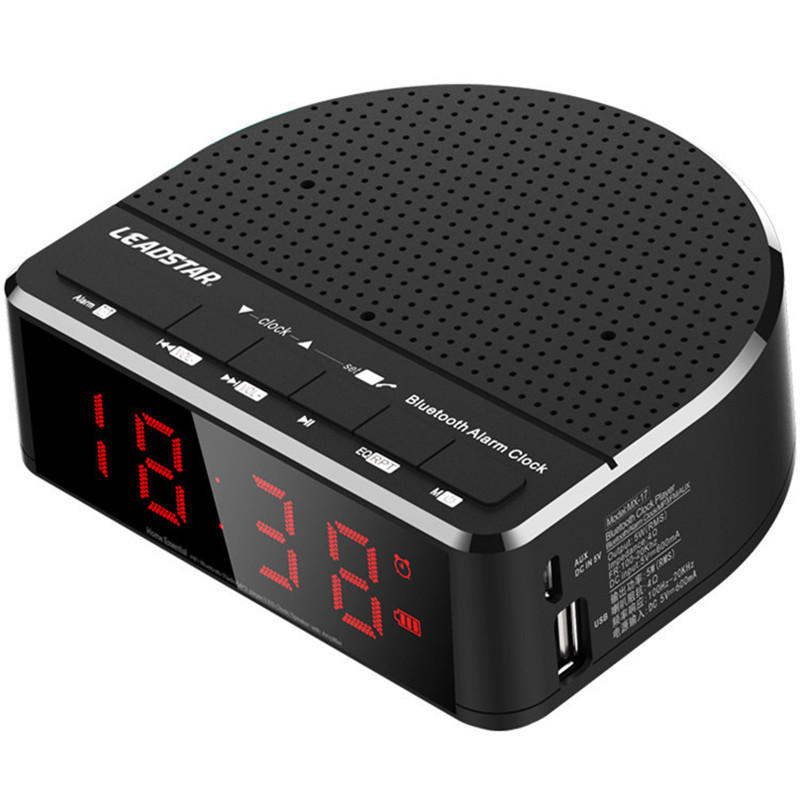 

LEADSTAR MX-17 Портативный беспроводной Bluetooth Динамик LED Тревога Часы TF-карта FM Радио Сабвуфер