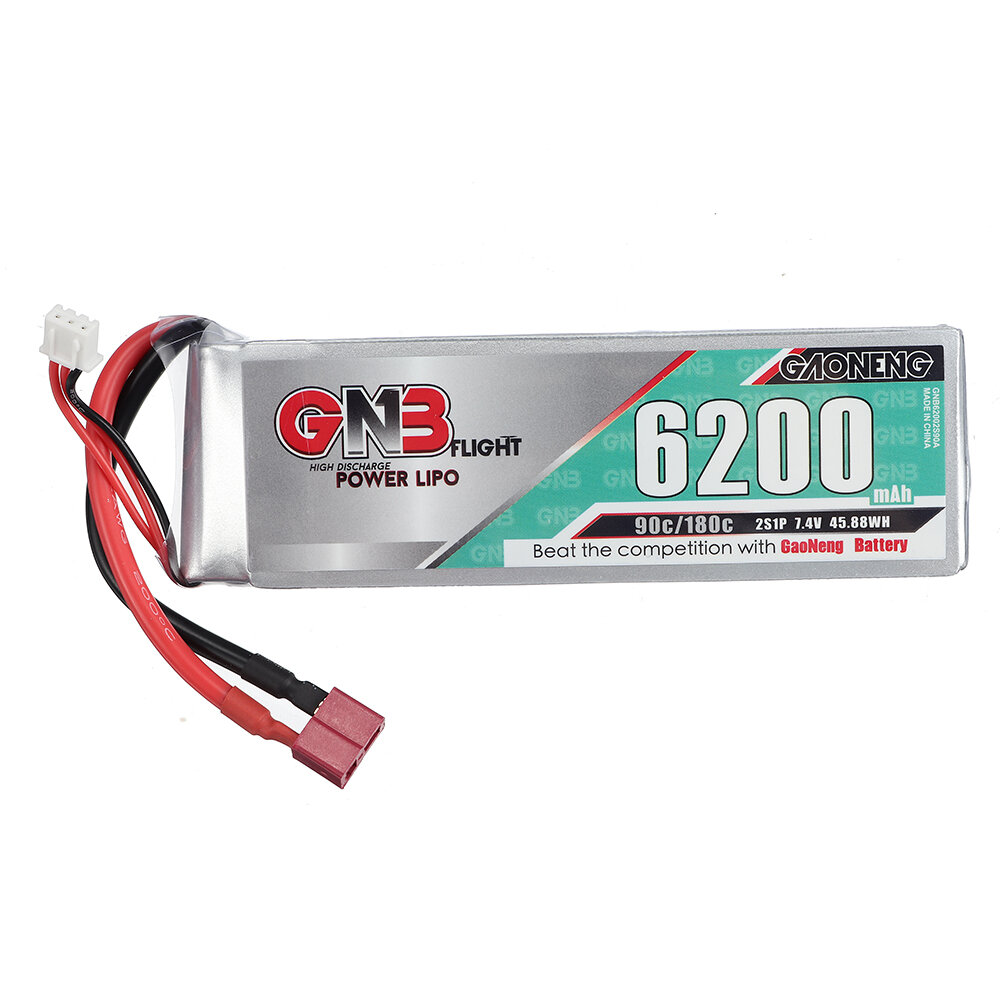 Gaoneng GNB 7.4V 6200mAh 90C 2S LiPo-batterij T/XT60/XT90/EC5/TRX-stekker voor FPV Racing Drone
