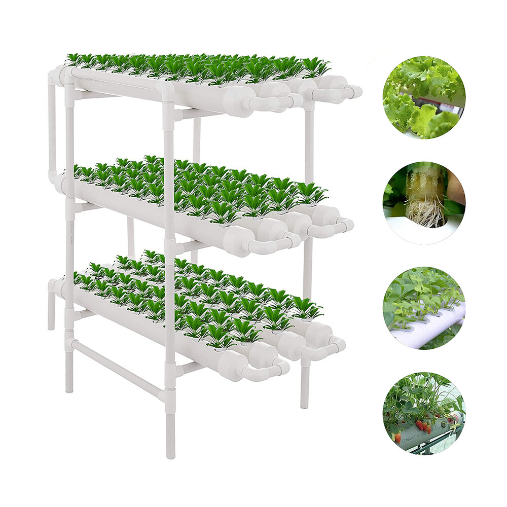 

110-220V 3 Layers Hydroponic Site Grow Kit 12 Pipes 108 Plant Sites Hydroponic Growing System Water Culture Garden Plant