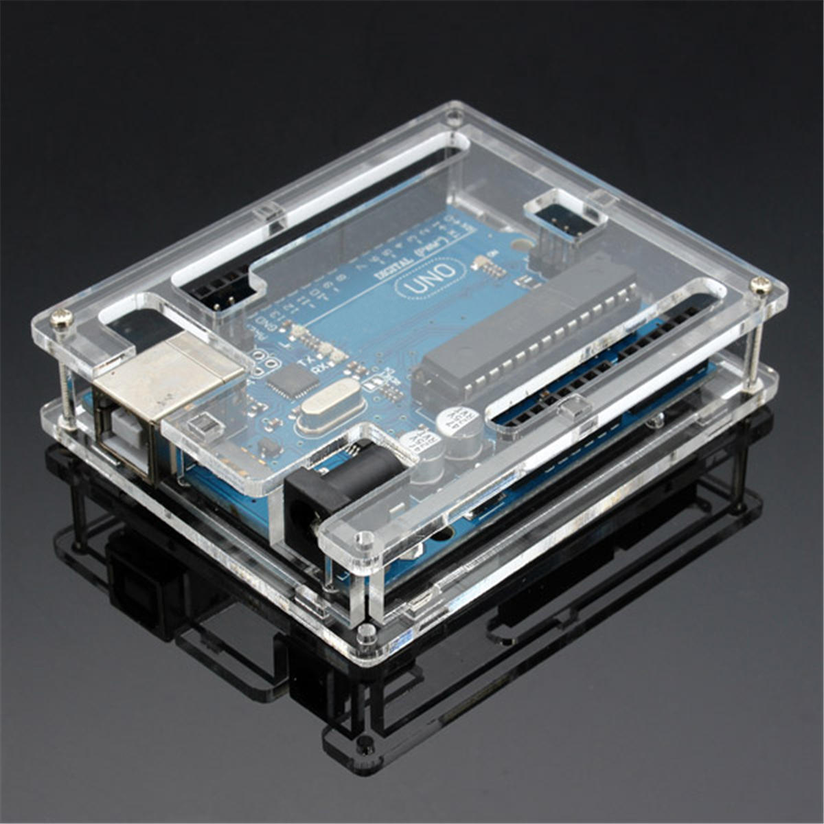 

Geekcreit UNO R3 ATmega16U2 AVR Модуль разработки платы с корпусом для без USB-кабеля