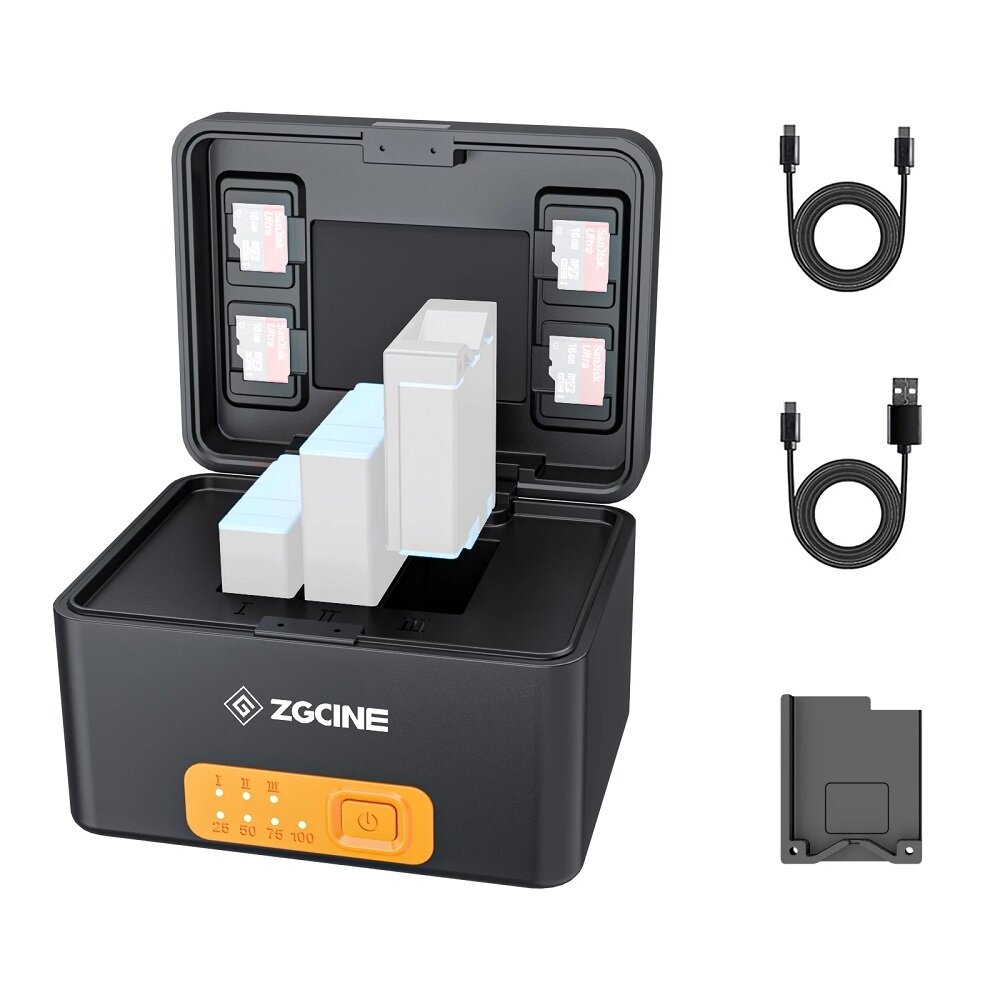 ZGCINE ZG-G10 Charging Box Case Charger for Gopro Hero 10 9 8 7 6 5 Action Camera PD Fast Charging B