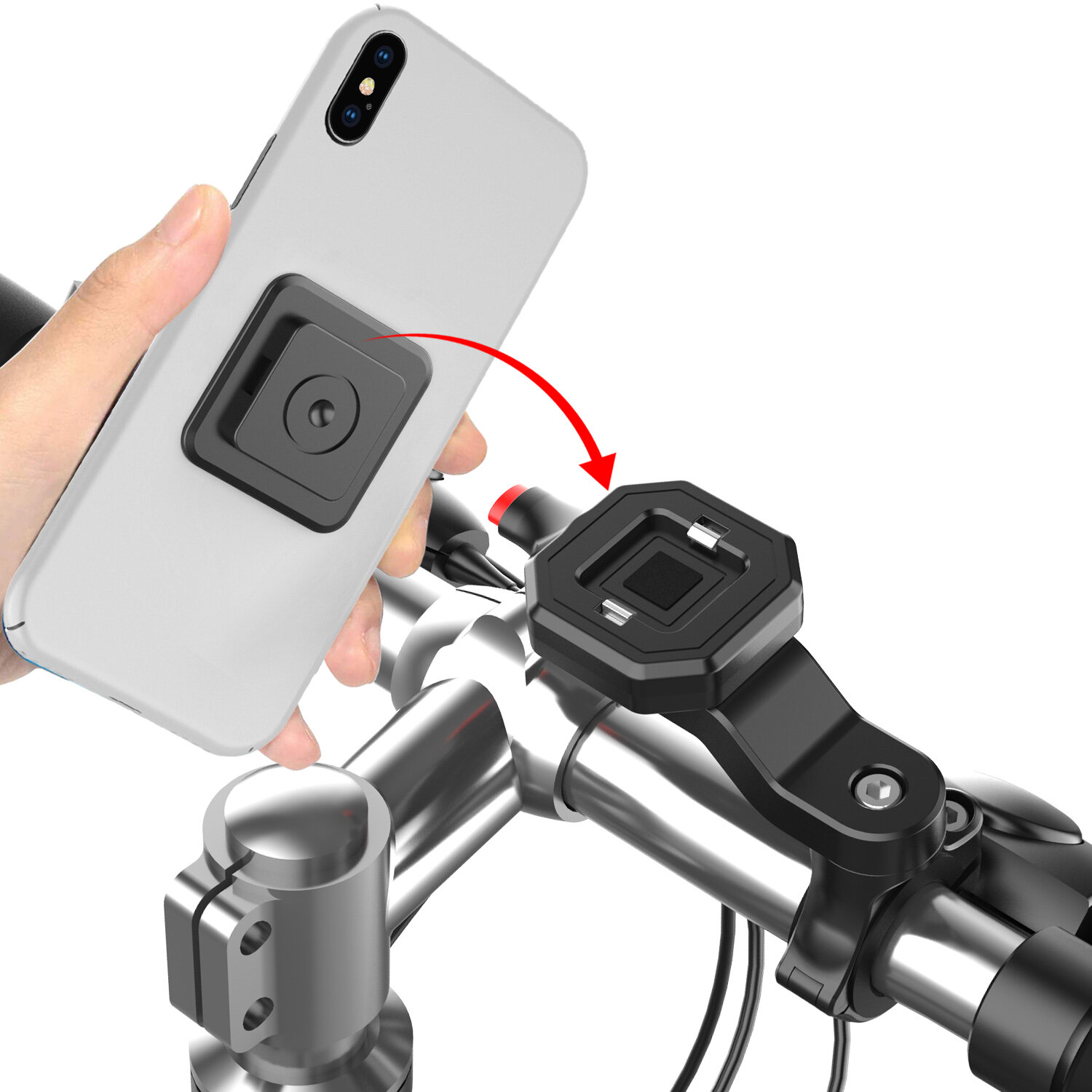 Bakeey UniversalMTB Riding Bracket Easy Operation More Stable Bicycle Handlebar Phone Holder Stand M
