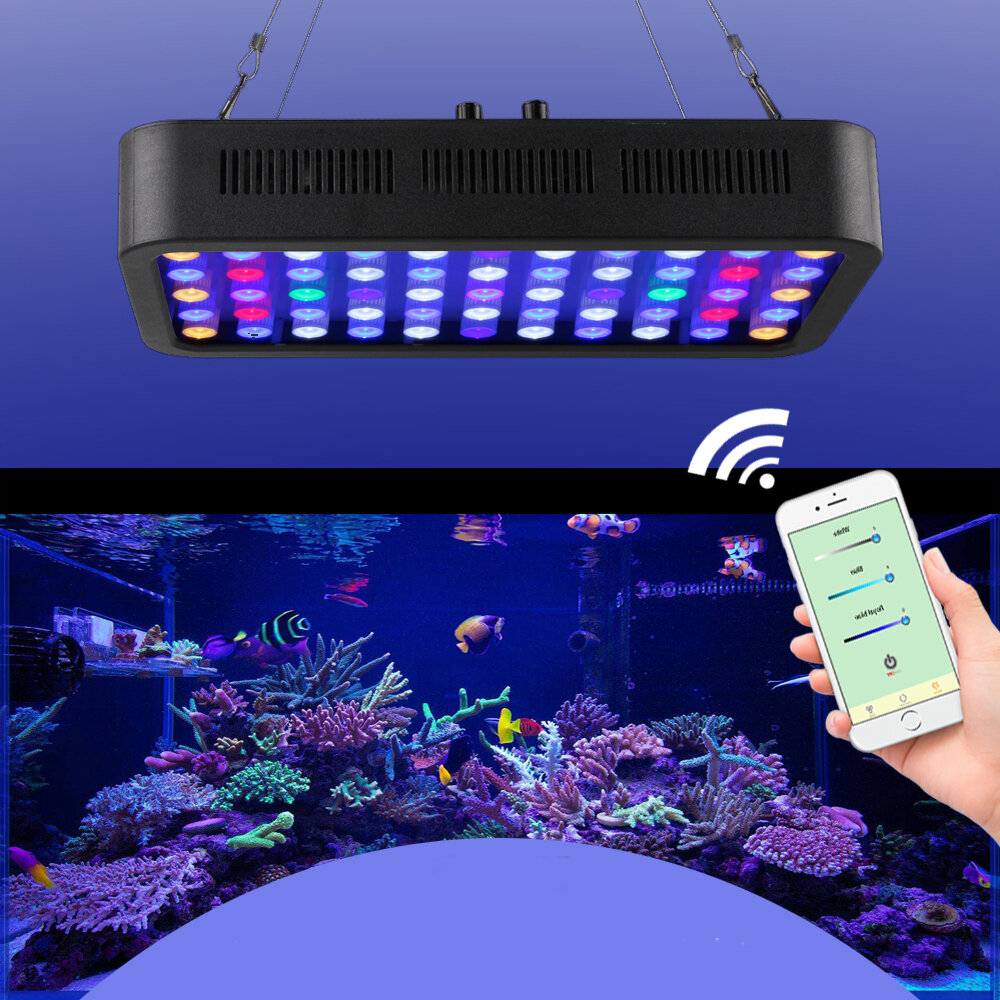 165 W LED Aquarium Verlichting Waterplant Licht WiFi Gecontroleerd Dimmen Aquarium Licht Koraal lich
