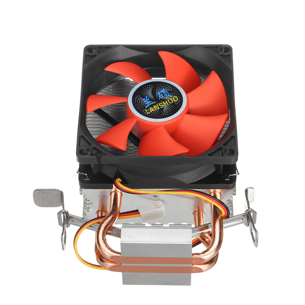 80mm Computer Cooling Fan Mini 2 Heatpipes PC CPU Cooler Computer Heatsinkfor LGA 775/1155/1156 AMD 
