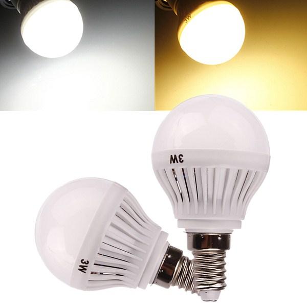E14 3W Weiß / Warmweiß 3014 SMD 9 LED Glühbirne 220-240V