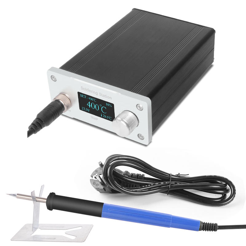 

STC T12 OLED Soldering Station Quick Heating Electronic Welding Iron 200-450℃ 100-240V with 9501 Handle