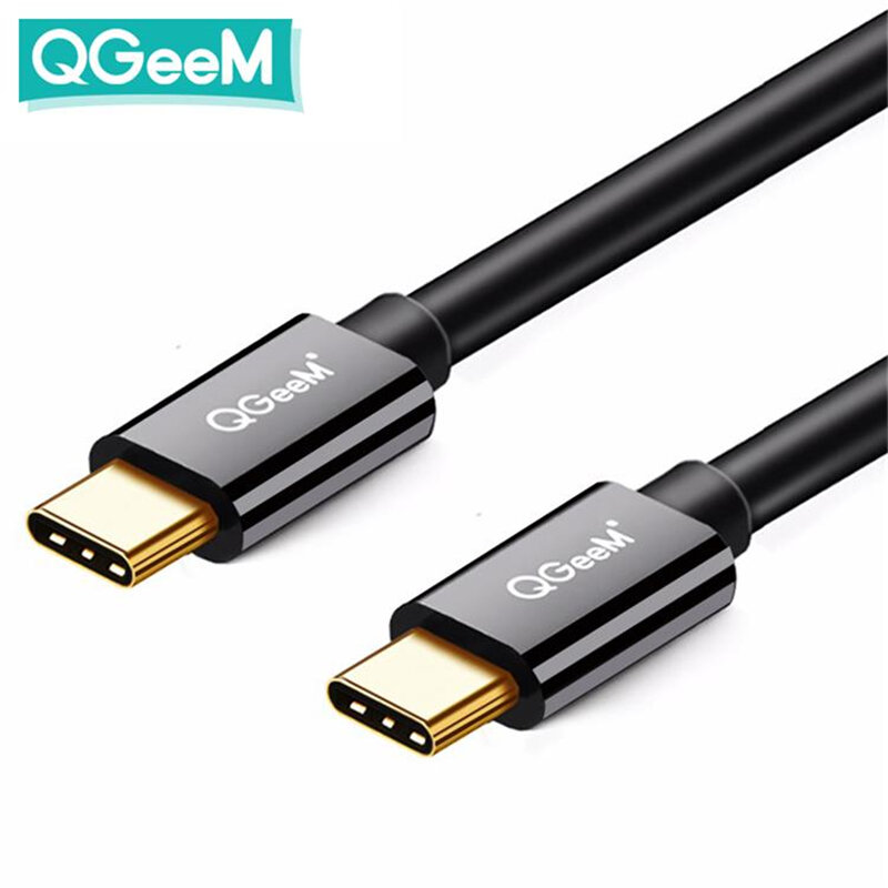QGeeM USB 3.1 Type C to USB C Data Cable Gen2 PD 60W USB-C to USB C Fast Charging For Huawei P30 P40 Pro Mate 40 Pro One