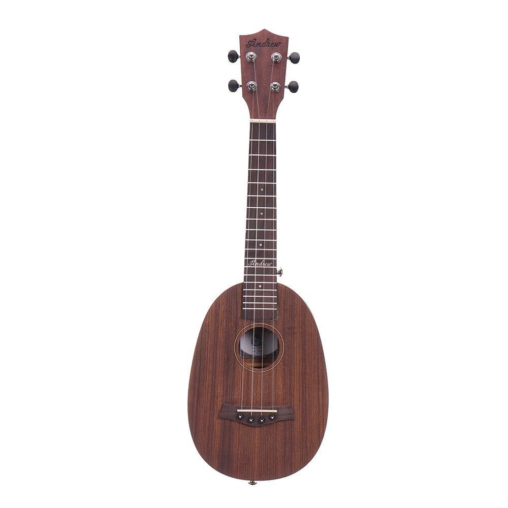 Andrew 23 Inch All Zebrano Plywood Ukulele for Guitar Player Birthday Gifts