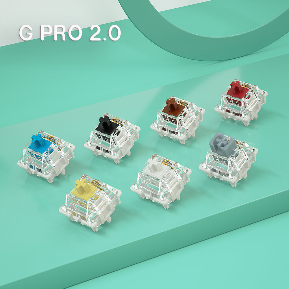 

35 Pcs Gateron Pro 2.0 RGB SMD Switches Yellow Silver Blue Pro Switch Pre Lubed For MX Mechanical Keyboard