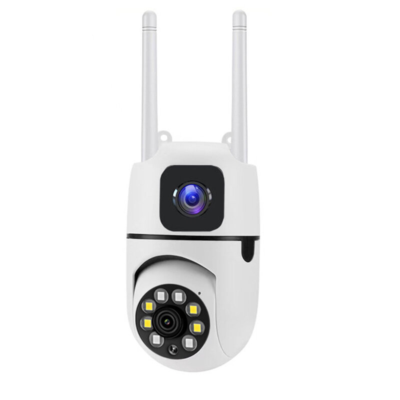 

Guudgo 2MP 1080P Dual Llens WiFi Surveillance Camera 360° Panoramic HD Night Vision Humanoid Tracking Two-way Intercom W