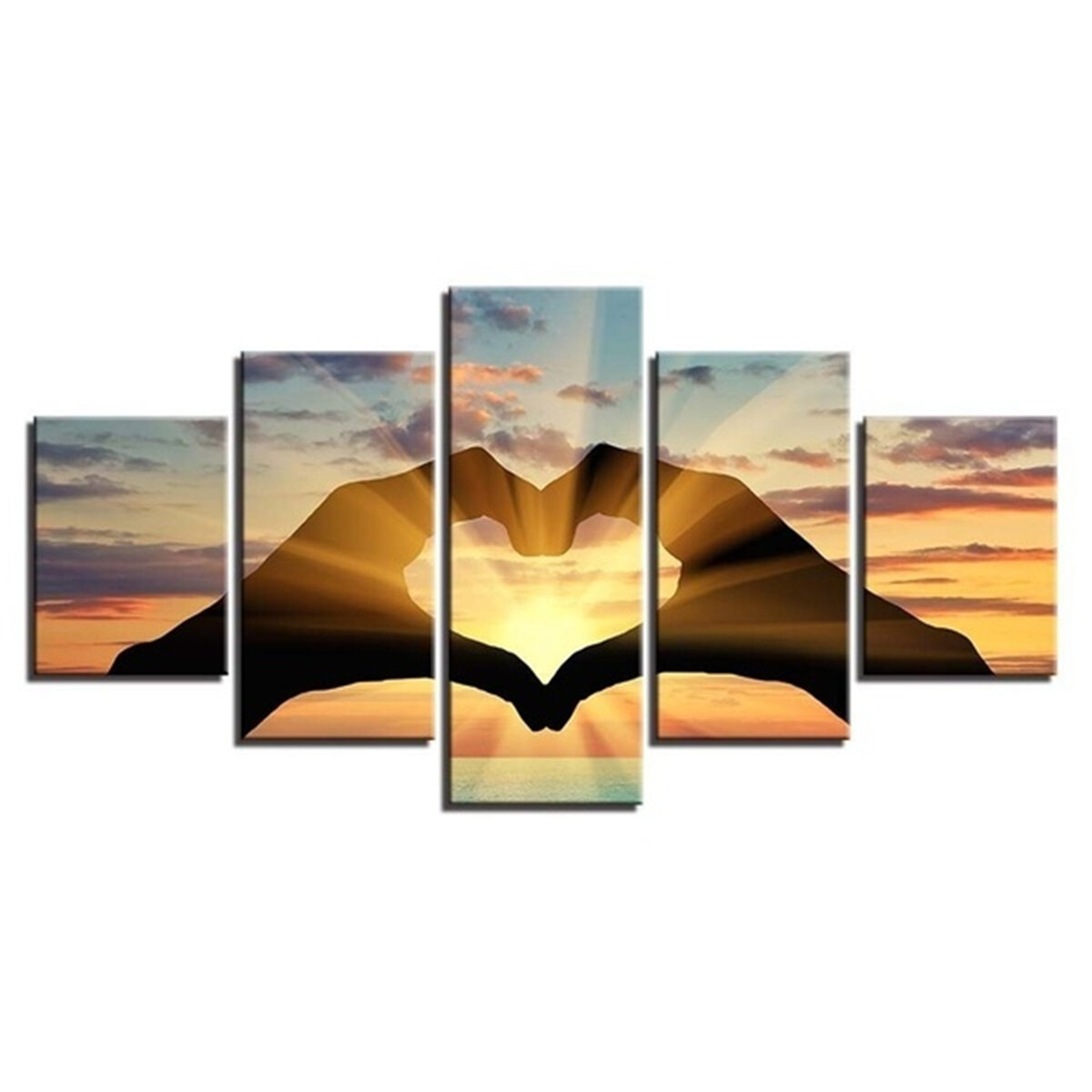 5 Pcs Wall Decorative Painting Couple Love Group Wall Decor Art Pictures Canvas Prints Home Office H