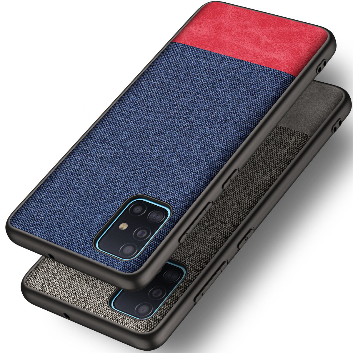 Bakeey Luxury Cotton Cloth Shockproof Anti-sweat Protective Case for Samsung Galaxy A71 2019