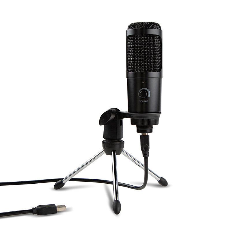 Bakeey Metal USB Condenser Recording Microphone Gaming For Laptop Windows Cardioid Studio Recording Vocals Voice Skype C