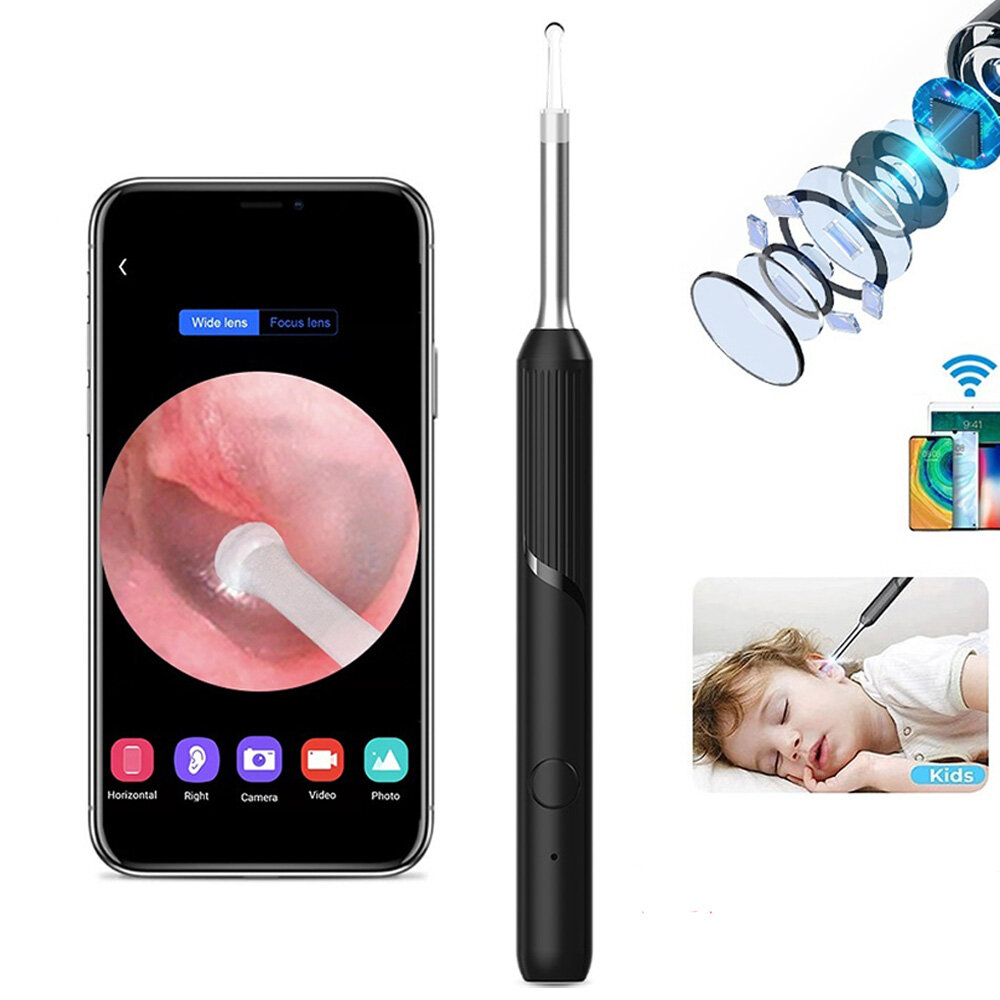 

Wireless Smart Visual Ear Cleaner Otoscope NP20 Ear Wax Removal Tool with Camera Ear Endoscope 1080P Kit for IOS/Android
