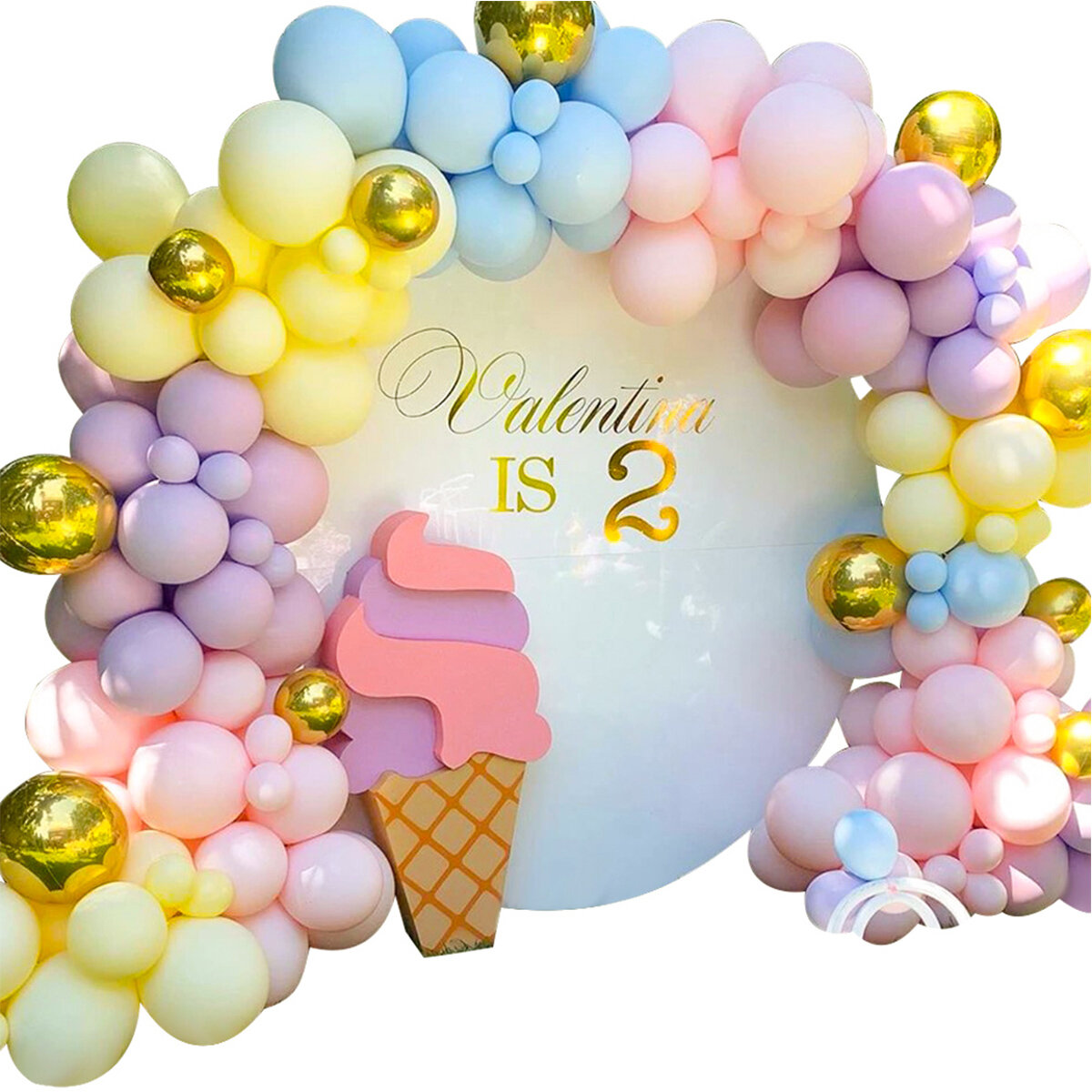 

122 PCS Wedding Macaron Pastel Balloon Arch Garland Set Baby Shower Birthday Party Decor