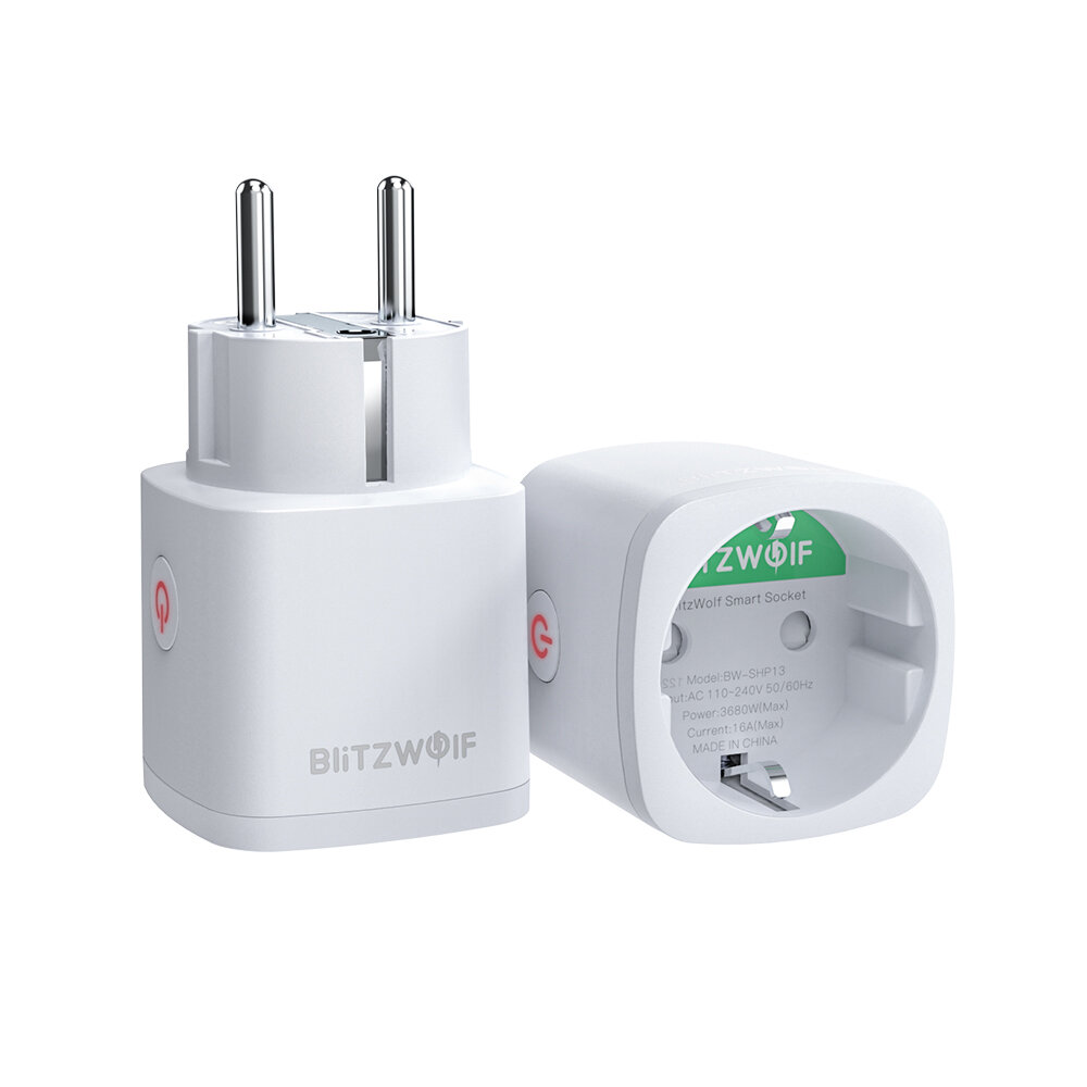BlitzWolf? BW-SHP13 ZB 3.0 Smart WIFI Socket 16A EU Plug Electricity Metering APP Remote Controller 