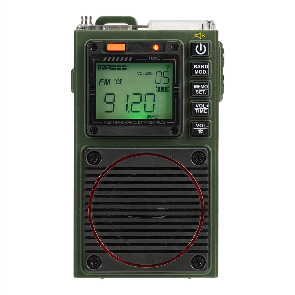 Retekess TR111 Radio FM Portable Radios AM FM Mini Ham Radio Shortwave Emergency Amateur Radio Multiband SW VHF WB Alarm