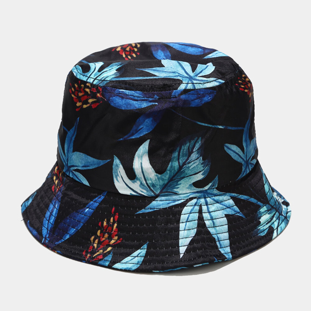 Women Summer UV Protection Flower Pattern Visor Sun Hat Fashion Casual Outdoor Travel Bucket Hat