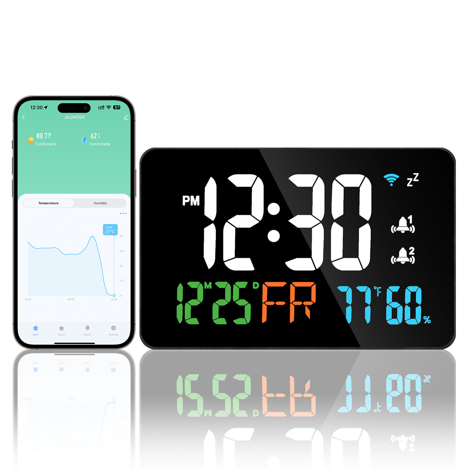 AGSIVO LED Wifi Digital Alarm Clock With Calendar Coupon Price (39.99 USD)