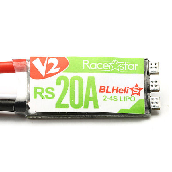 Racerstar RS20A V2 New 20ABlheli_S OPTO 2-4S ESC Support Oneshot42 Multishot 16.5 Dshot600 for X220 RC Drone