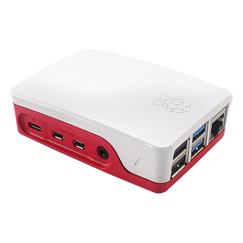 

Catda Official Red & White Streamline Protective Case for Raspberry Pi 4B