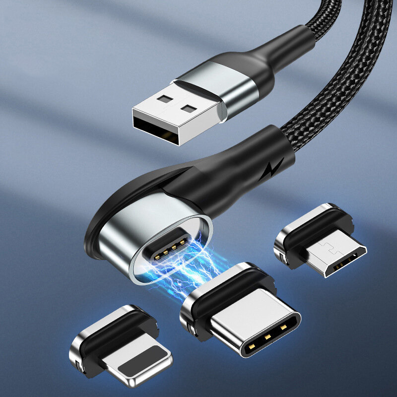 

Bakeey Magnetic USB to USB-C/Micro USB/iP Cable 3A Fast Charging Data Transmission Cord Line 1m long For Samsung Galaxy