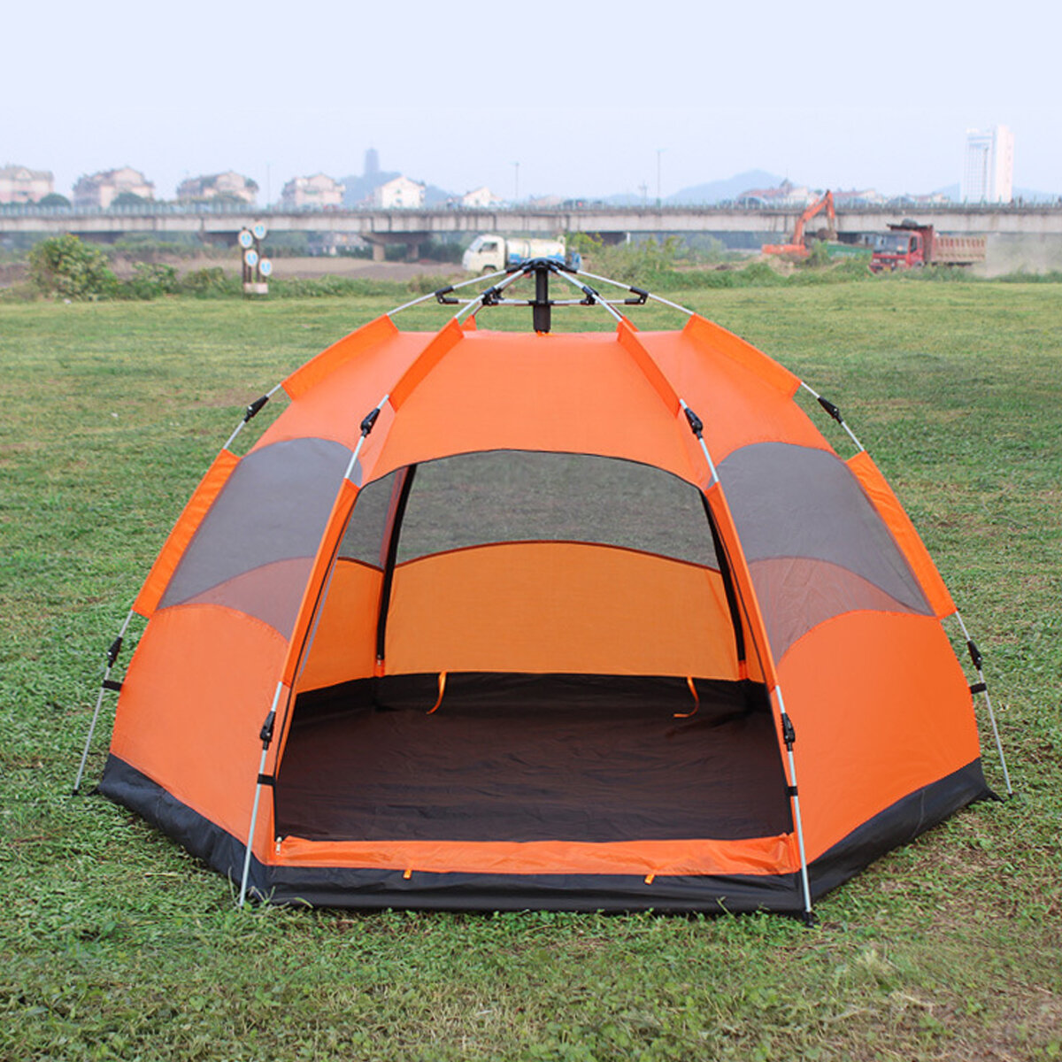 Στα 55.08 € από αποθήκη Τσεχίας | Outdoor Automatic Beach Tent Sun Shelter UV Protection 5-8 Persons Family Tent for Camping