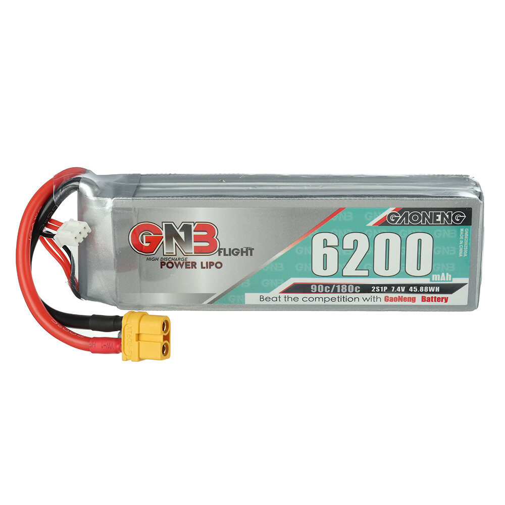 Gaoneng GNB 7.4V 6200mAh 90C 2S LiPo-batterij TRX/EC5/XT60/XT90/T Plug voor FPV Racing Drone