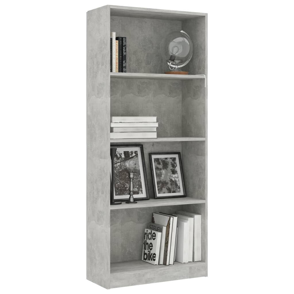 4-Tier Book Cabinet Concrete Gray 23.6