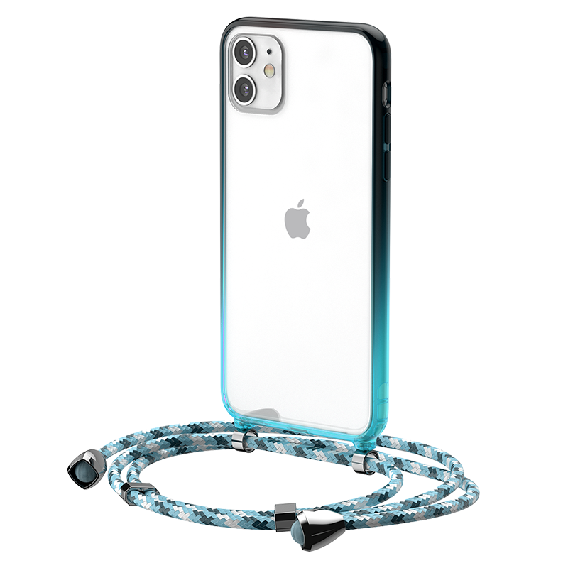 Baseus Bumpers Transparent Non-Yellow with Anti-lost Crossbody Lanyard Shockproof Protective Case fo