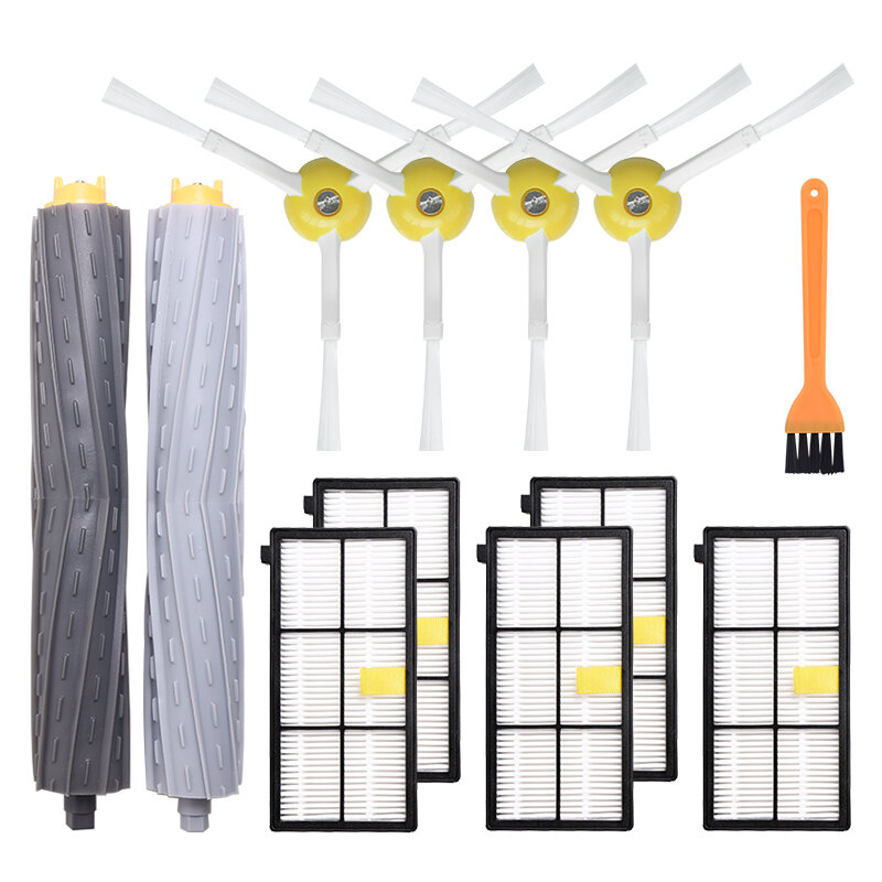 

12pcs Replacements for iRobot 8 9 Series Vacuum Cleaner Parts Accessories Main Brushes*2 Side Brushes*4 HEPA Filters*5 C