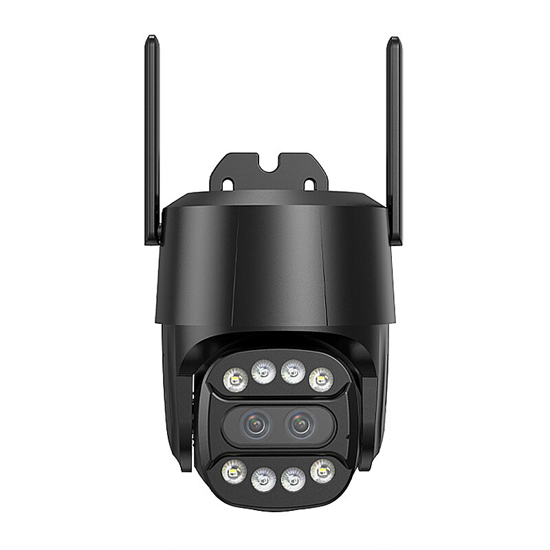 

4G/WiFi 4MP+4MP Dual Lens Outdoors PTZ Security Camera 2.8mm-8mm 10X Zoom 8MP AI Human Tracking Color Night Vision Serve