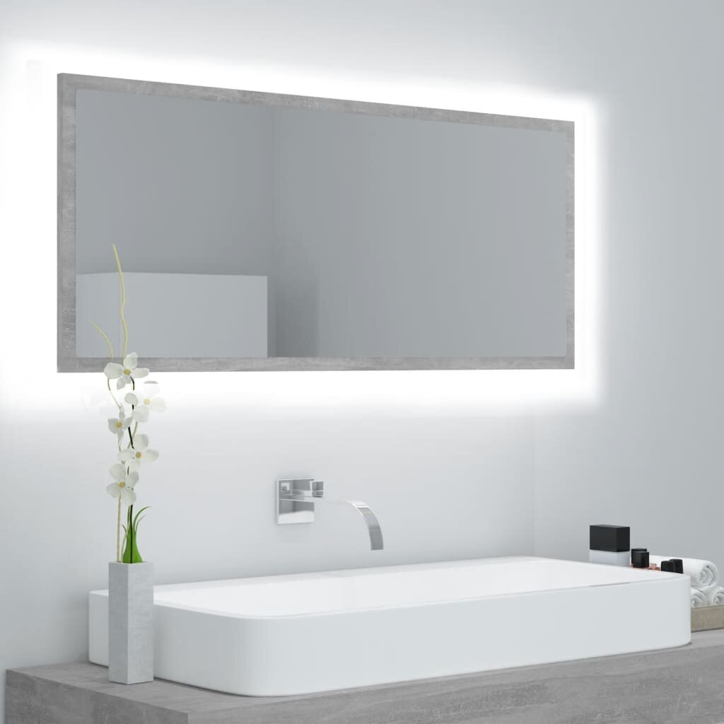 LED Bathroom Mirror Concrete Gray 39.4