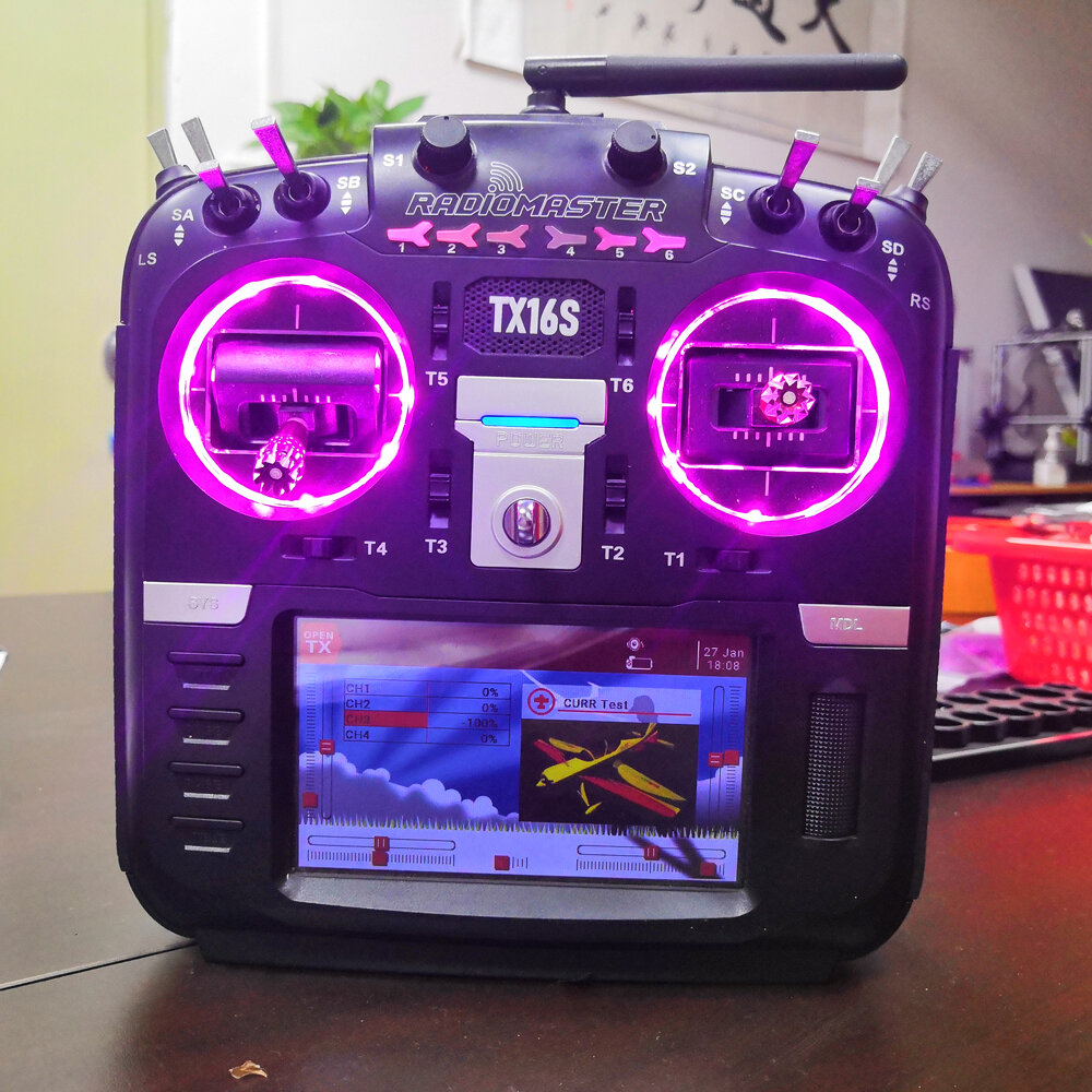 Pink Backlight Retrofit Kit for RadioMaster TX16S / FrSky X9D / Jumper T18/T16 / RadioKing TX18S