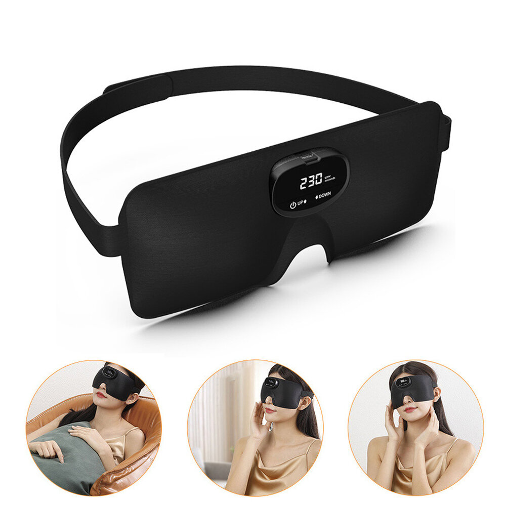 IPRee® Electric Pulse Sleeping Eye Mask Intelligent USB Charging Eye Massager Washable Lightweight Travel