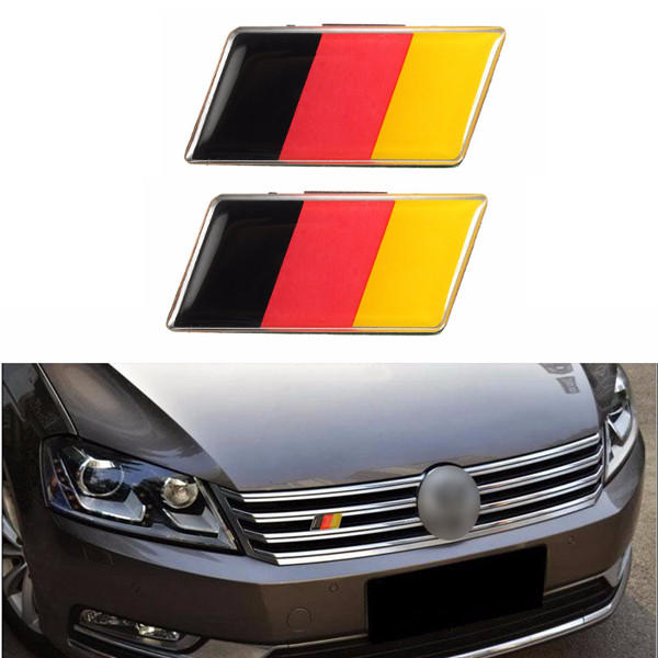 2?stuks?aluminium?Duitse?Duitsland?vlag badge grille embleem decal universele decoratie