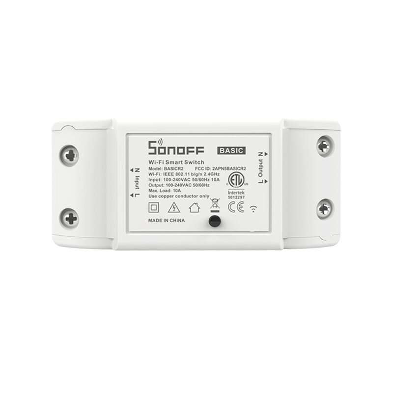 

SONOFF® BASICR2 10A 2200W WIFI Wireless Smart Switch Remote Control Socket APP Timer AC90-250V 50/60Hz Works with Amazon