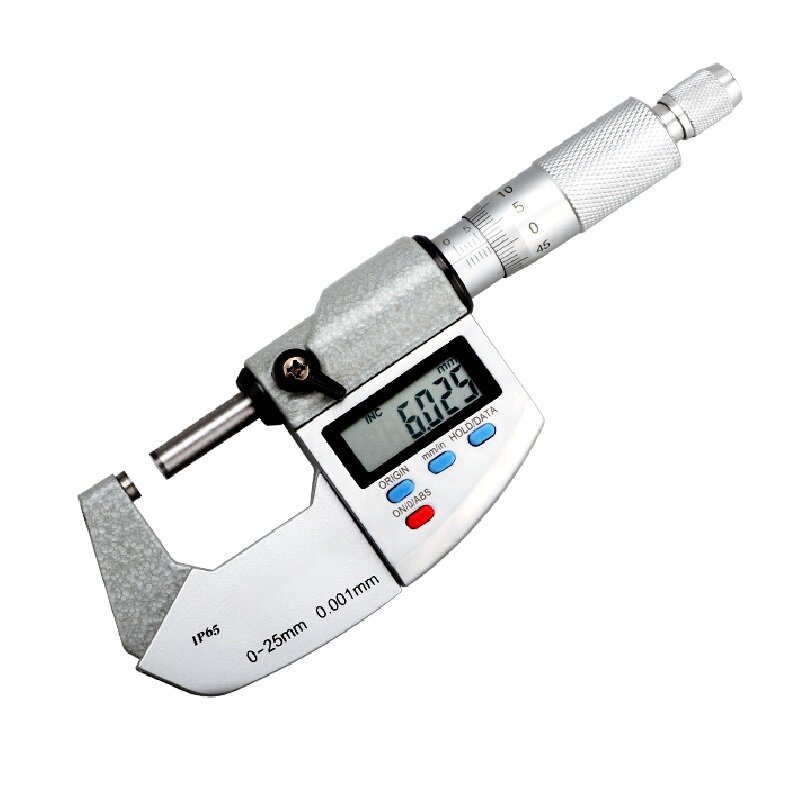 0 25mm 0001mm Digital Micrometer Spiral Micrometer Spiral Electronic Outer Diameter Thickness Gauge IP65 Waterproof Dig