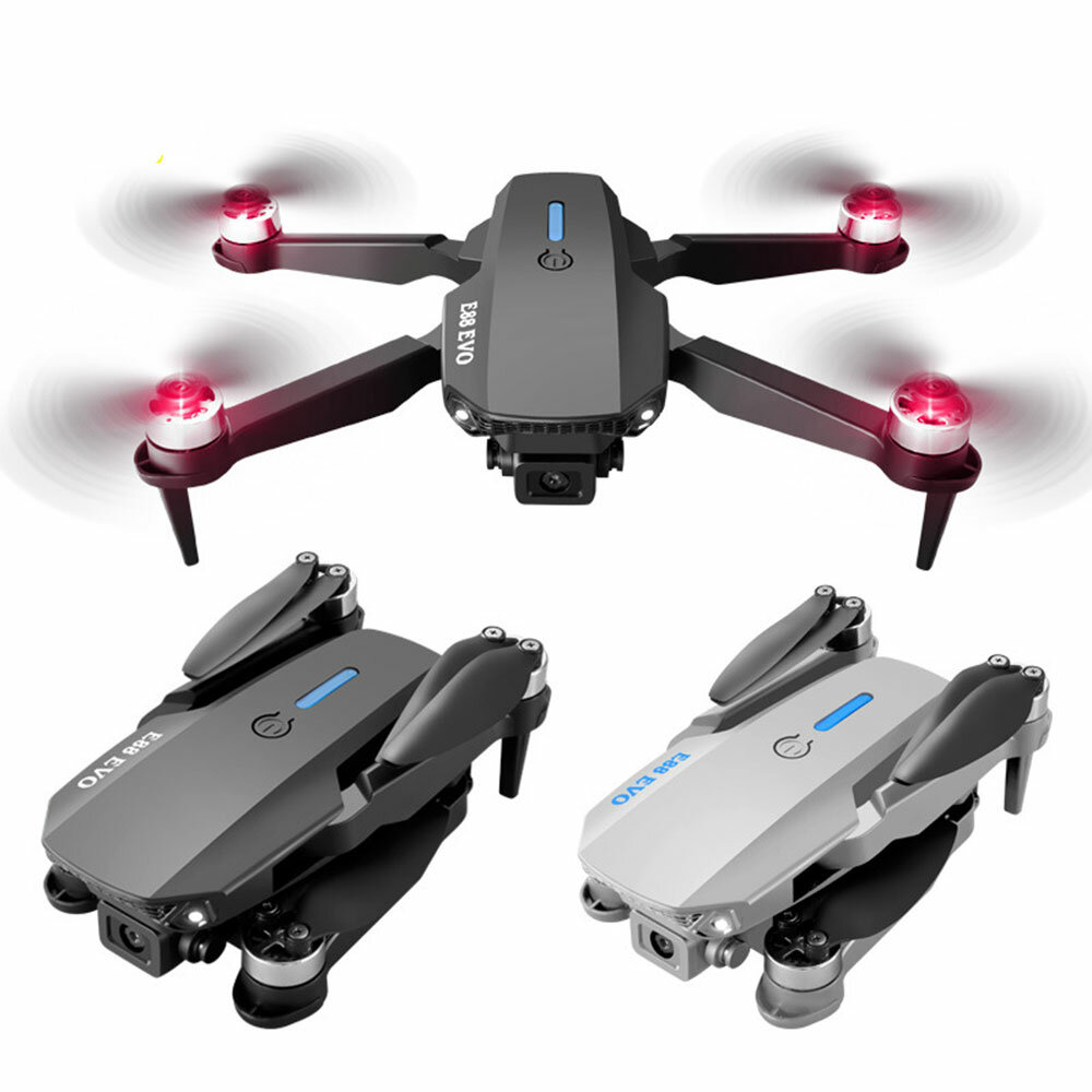 

YLR/C E88 EVO Mini WiFi FPV with HD Dual Camera Optical Flow Positioning Brushless Foldable RC Drone Quadcopter RTF