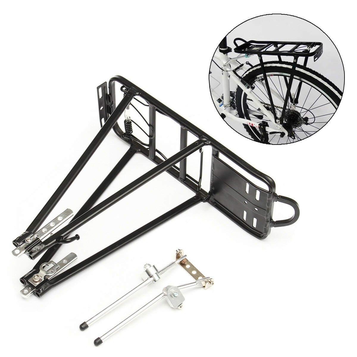 

25KG Max Load Aluminum Alloy Rear Rack Carrier Bike Pannier Luggage Rack For Cycling MTB Mountain Bicycle